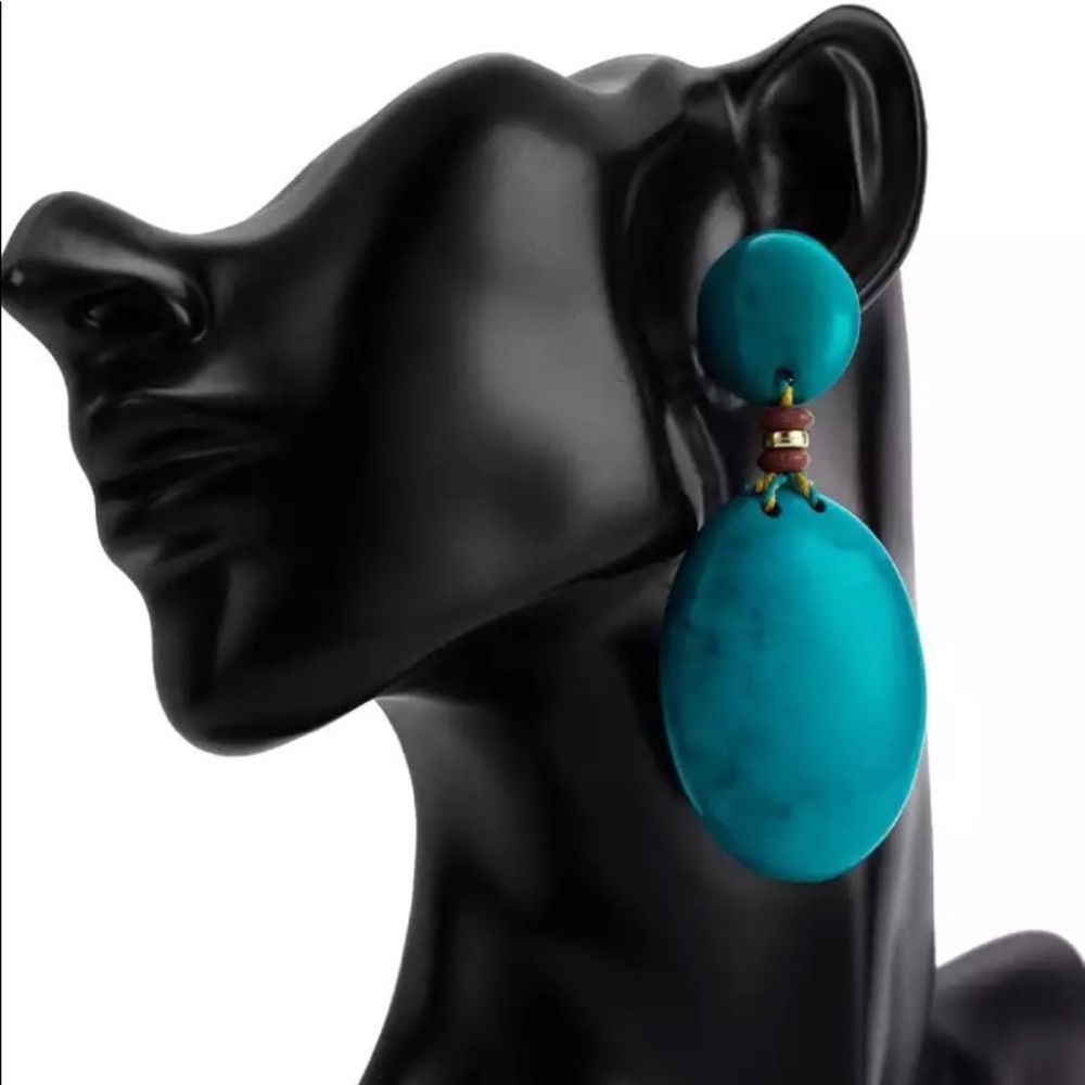 Bold turquoise earrings